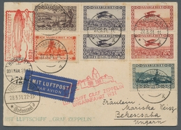 Zeppelinpost Deutschland: 1931, Ungarnfahrt-Zuleitung SAAR, Bundfrankatur Auf Blanko-Karte Ab Saarbr - Airmail & Zeppelin