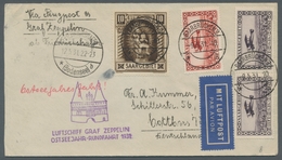 Zeppelinpost Deutschland: 1931, Ostseerundfahrt, Zuleitung SAARGEBIET, Saarbrücken 9.5.31, F'hafen 1 - Correo Aéreo & Zeppelin