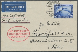 Zeppelinpost Deutschland: 1931 - Fahrt Nach Hannover, Hochwertig Mit 2 RM SAF Frankierter Brief Mit - Poste Aérienne & Zeppelin