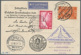 Zeppelinpost Deutschland: 1931, Österreich-Fahrt, Karte (seltene Wiederverwendung Einer Kyffhäuser-F - Poste Aérienne & Zeppelin