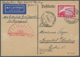 Zeppelinpost Deutschland: 1931 - Polarfahrt, Portorichtig Mit 1 RM Polarfahrt Frankierte Karte Mit A - Luft- Und Zeppelinpost