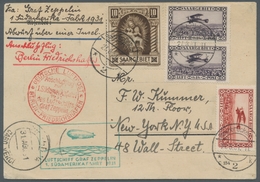 Zeppelinpost Deutschland: 1931, 1. Südamerikafahrt, Abwurf Kap Verde, Karte Ab Saarbrücken 27.8. Mit - Luft- Und Zeppelinpost