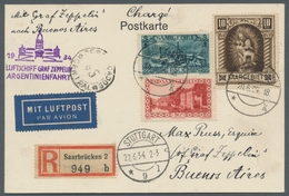 Zeppelinpost Deutschland: 1934, 3. Südamerikafahrt, Zuleitung SAARGEBIET 20.6., Anschlußflug Stuttga - Luft- Und Zeppelinpost