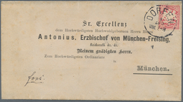 Bayern - Marken Und Briefe: 1884, 10 Pfg. Wappen Auf Vorgedruckter Faltbriefhülle Von DORFEN An "Sr. - Altri & Non Classificati