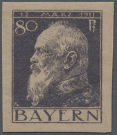 Bayern - Marken Und Briefe: 1911, Luipold 80 Pfennig Type I Ungezähnt, Farbfrisch, Breitrandig Und G - Autres & Non Classés