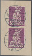 Bayern - Marken Und Briefe: 1920, 20 Pfg. Abschiedsaugabe, Type I Nur Oben Gezähnt Im Senkrechten Pa - Otros & Sin Clasificación