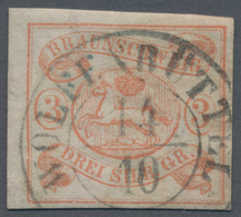 Braunschweig - Marken Und Briefe: 1852, 3 Sgr., Breitrandiges Und Farbfrisches Exemplar, Entwertet M - Brunswick