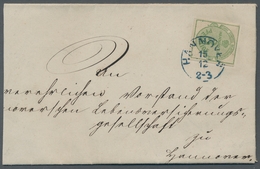 Hannover - Marken Und Briefe: 1863; 3 Pf. Olivgrün Gestempelt "Hannover 15.12." Auf Portogerecht Fra - Hanovre