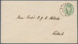 Lübeck - Ganzsachen: 1864; Ganzsachenumschlag 1/2 Schilling Grün Gestempelt "Luebeck 6/5" Als Ortsbr - Lubeck