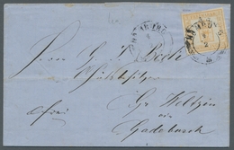 Mecklenburg-Schwerin - Marken Und Briefe: 1856, 3 Sch. Gelb, Voll- Bis Breitrandig Auf Kab.Brief Von - Mecklenburg-Schwerin