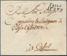 Oldenburg - Vorphilatelie: 1812 Ca. - Gesiegelter Umschlag Mit Seltenem Stempel "P 124.P. JEVER" An - Prephilately