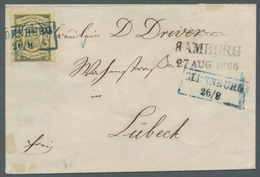Oldenburg - Marken Und Briefe: 1859; 3 Groschen Schwarz Farbfrisch Als Solofrankatur Auf Weissem Bri - Oldenburg