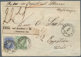 Preußen - Marken Und Briefe: 1867, 6 Kreuzer Blau, Mi.-Nr. 25, In Mischfrankatur Mit 1868, Norddt. B - Other & Unclassified