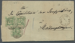 Thurn & Taxis - Marken Und Briefe: 1862; Drei Exemplare Der 1/3 Silbergroschen Grün In üblichem Taxi - Other & Unclassified