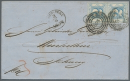 Thurn & Taxis - Marken Und Briefe: 1867; Ein Senkrechtes Paar Der 2 Silbergroschen Farbig Durchstoch - Sonstige & Ohne Zuordnung