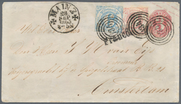 Thurn & Taxis - Ganzsachen: 1865, 12 Kreuzer-Frankatur, Bestehend Aus Ganzsachen-Umschlag 3 Kr. Rosa - Sonstige & Ohne Zuordnung