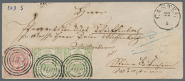 Thurn & Taxis - Nummernstempel: 103-CASTELL Auf 1 Kr. Gelblichgrün, Senkrechtes Paar, Obere Marke Re - Other & Unclassified