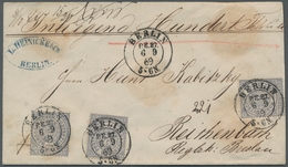 Norddeutscher Bund - Marken Und Briefe: 1869, 2 Groschen Graublau Gezähnt Als Mehrfachfrankatur Von - Autres & Non Classés