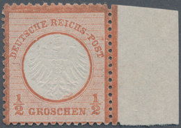 Deutsches Reich - Brustschild: 1872, Kleiner Schild ½ Gr Rötlichorange Mit Plattenfehler: Kerbe Im I - Other & Unclassified