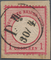 Deutsches Reich - Brustschild: 1872, Kleiner Schild 1 Gr. Karmin Mit Seltenem Zentrischem Distributi - Sonstige & Ohne Zuordnung