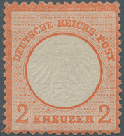 Deutsches Reich - Brustschild: 1872, Kleiner Schild 2 Kreuzer Rötlichorange, Ungebraucht Mit Origina - Autres & Non Classés