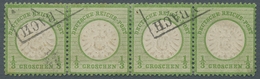 Deutsches Reich - Brustschild: 1872; Großer Schild 1/3 Groschen Im Waagerechten Gestempelten Vierers - Sonstige & Ohne Zuordnung