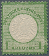 Deutsches Reich - Brustschild: 1872 Großer Schild 1 Kr. In B-Farbe Dunkelgrün Mit Rechts Unten Farba - Other & Unclassified