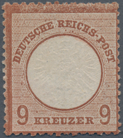 Deutsches Reich - Brustschild: 1872, Großer Schild 9 Kr. Rötlichbraun, Ungebraucht Mit Originalgummi - Other & Unclassified