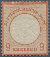 Deutsches Reich - Brustschild: 1872, Großer Schild 9 Kr. Rötlichbraun, Ungebraucht Mit Originalgummi - Sonstige & Ohne Zuordnung