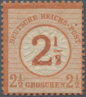 Deutsches Reich - Brustschild: 1872 Großer Schild 2½ Gr. Ungebraucht Mit Plattenfehler I A: Stark Na - Sonstige & Ohne Zuordnung