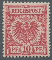 Deutsches Reich - Krone / Adler: 1889, "Krone/Adler" 10 Pfennig Postfrisch In Der Seltenen Farbe Dun - Gebraucht