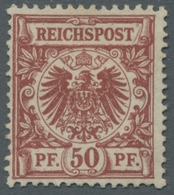 Deutsches Reich - Krone / Adler: 1889, "Krone/Adler" 50 Pfennig Rötlichbraun Ungebraucht Signiert Wa - Usados