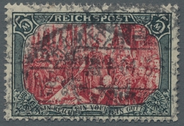 Deutsches Reich - Germania: 1900, Germania 5 Mark Reichspost In Der Seltenen Type I Ohne Nachmalung - Autres & Non Classés