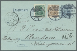 Deutsches Reich - Germania: 1902/1919 Drei Belege Ab Germania, Mit Ersttagstpl. Vom 1.4.1902 Dabei 1 - Otros & Sin Clasificación