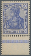 Deutsches Reich - Germania: 1905, Germania 20 Pfennig Friedensdruck Postfrisch Vom Unterrand In Der - Autres & Non Classés