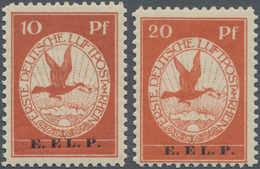 Deutsches Reich - Germania: 1912, 10 Pfg. Und 20 Pfg. E.EL.P., Postfrisch, Farbfrisch, Einwandfrei, - Sonstige & Ohne Zuordnung