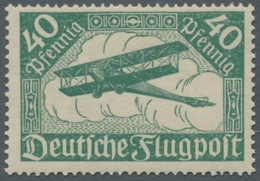 Deutsches Reich - Inflation: 1919, Flugpostmarken, Die 40 Pfg. In Der Seltenen Farbe Hell- Bis Gelbl - Ungebraucht