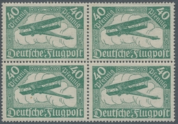Deutsches Reich - Inflation: 1919, "40 Pfg. Blassgrün", Postfrischer Viererblock, Ein Wert Im Oberen - Ungebraucht