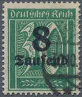 Deutsches Reich - Inflation: 1923, 8 Tsd Auf 30 Pfg. Dunkelopalgrün, Wasserzeichen Waffeln, Sehr Gut - Unused Stamps