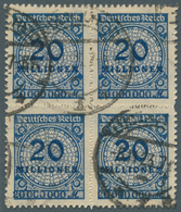 Deutsches Reich - Inflation: 1923, Freimarken Im Korbdeckel-Muster, 20 Mio Ultramarin, Im Durchstoch - Unused Stamps