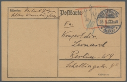 Deutsches Reich - Inflation: 1923, Notmaßnahme: Gebühr-bezahlt-Karte 30 Tausend Mark Handschriftlich - Ungebraucht