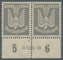 Deutsches Reich - Weimar: 1924, Holztaube 300 Pfennig Dunkeltürkisgrau Im Postfrischem Waagerechtem - Other & Unclassified