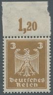 Deutsches Reich - Weimar: 1924; Reichsadler 3 Pfg. Mit Liegendem Wasserzeichen Postfrisch Mit Oberra - Autres & Non Classés