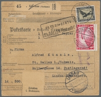 Deutsches Reich - Weimar: 1933, Paketkarte Von KIRSCHAU (Sachsen) In Die Schweiz, Mit Guter Frankatu - Otros & Sin Clasificación