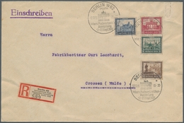 Deutsches Reich - Weimar: 1930, Alle 4 Werte Aus Dem IPosta Block Auf Ausstellungs-R-Brief Mit Erstt - Otros & Sin Clasificación