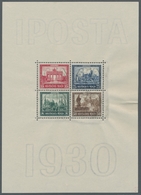 Deutsches Reich - Weimar: 1930,"IPOSTA"-Block Postfrisch In Bis Auf Rechtsseitig Etwas Gestauchtem B - Other & Unclassified