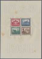 Deutsches Reich - Weimar: 1930, IPOSTA Block, Blockränder Braune Flecken, Herzstück Postfrisch. - Otros & Sin Clasificación