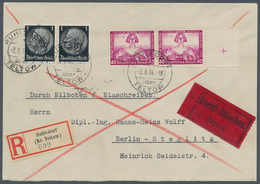 Deutsches Reich - 3. Reich: 1934, Wagner 40 Pfg. Im Waagerechten Randpaar Mit Passerkreuz U. Paar De - Lettres & Documents