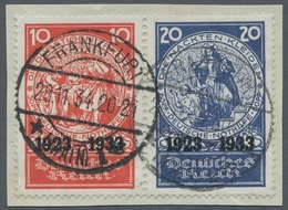 Deutsches Reich - 3. Reich: 1933, "Nothilfe"-Einzelmarken Auf Zwei Luxusbriefstücken Je Mit FRANKFUR - Cartas & Documentos