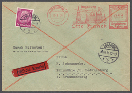 Deutsches Reich - 3. Reich: 1936, 40 Pf Hindenburg Für Landzustellung Auf Eilboten-Brief Freigemacht - Cartas & Documentos